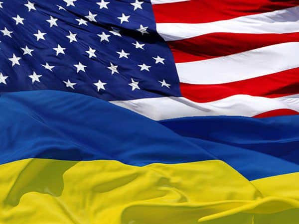 USA & Ukraine flags