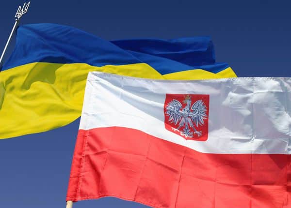Poland - Ukraine flags