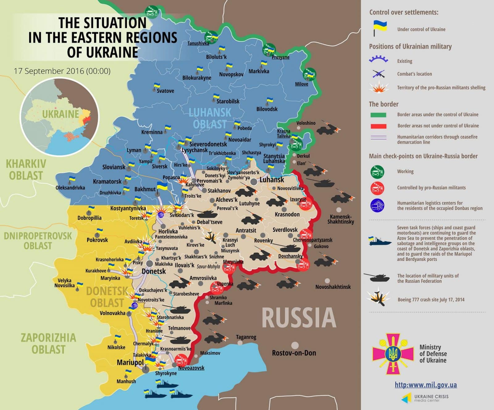 30 Russian attacks, snipers active outside Donetsk, Mariupol – ATO report