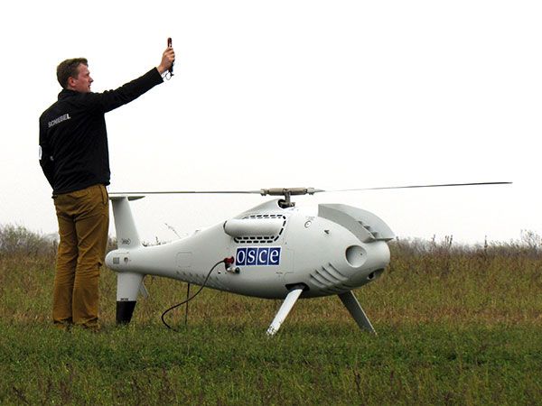 OSCE`s drone in Donbas comes under small-arms fire on Sunday