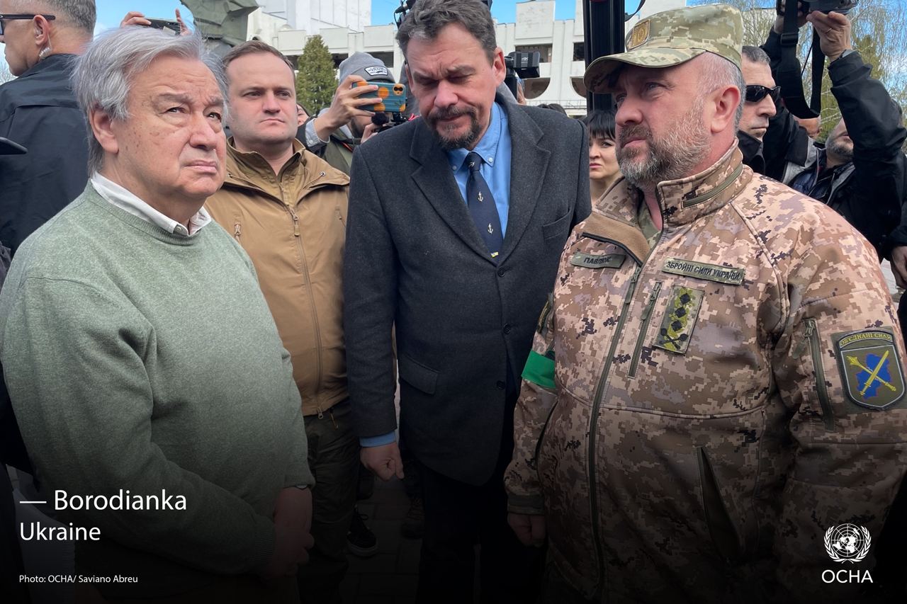 The UN Secretary-General visited Ukrainian city of Borodyanka