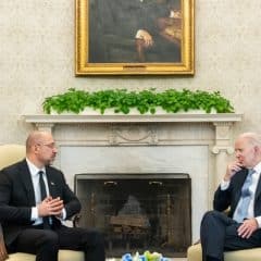 The Prime Minister of Ukraine and The President of the USA met in Washington