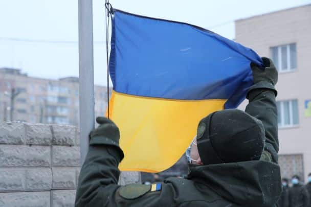 The Ukrainian flag was hoisted at the Chernobyl nuclear power plant
