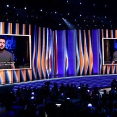 The President of Ukraine addressed at the Grammy ceremony via video