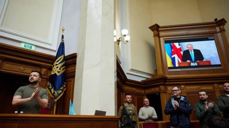 The UK Prime Minister had a speech in the Verkhovna Rada of Ukraine