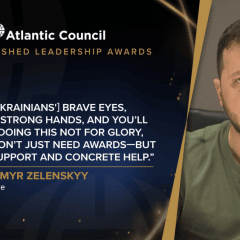 The people of Ukraine won the Atlantic Council Award “For Outstanding Leadership”