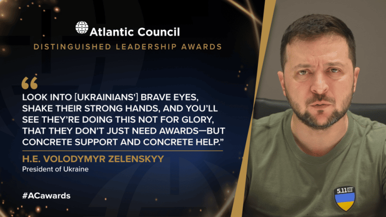 The people of Ukraine won the Atlantic Council Award “For Outstanding Leadership”