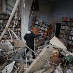 Russian occupiers destroy Ukrainian books in the Kharkiv region