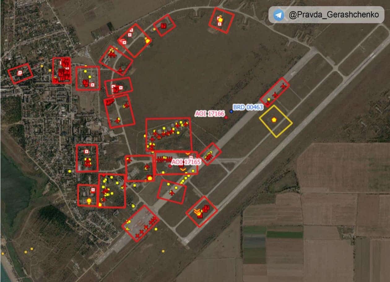 30 Russian fighter jets worth more than $1 billion were at the airfield in Russian-occupied Crimea
