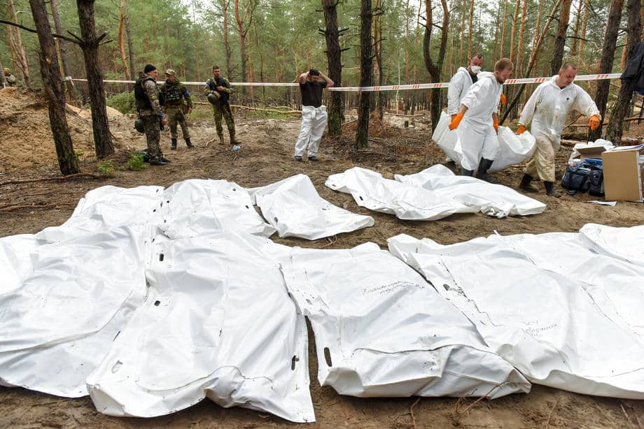 Largest mass burials of killed Ukrainians were found in the Kharkiv and Kyiv regions