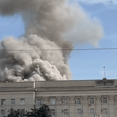 Explosion took place in building of the so-called Russian “government” in occupied Kherson: video